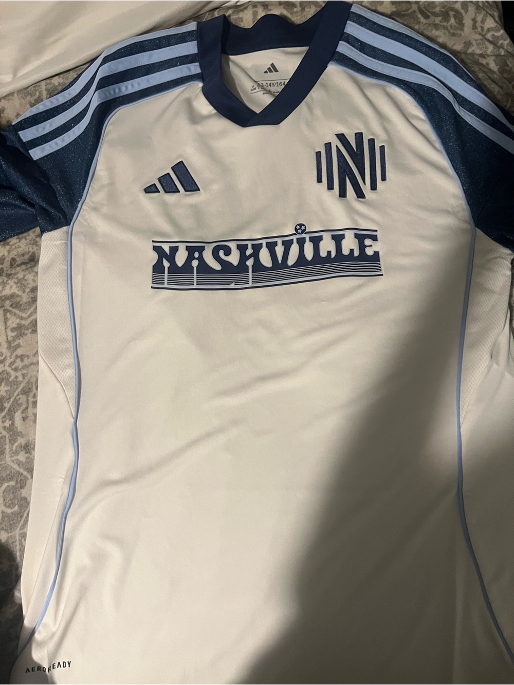 adidas Nashville Men’s White & Navy Soccer Jersey
